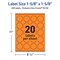 Avery Bright Orange Paper Labels, 1-5/8" x 1-5/8" Square Scalloped